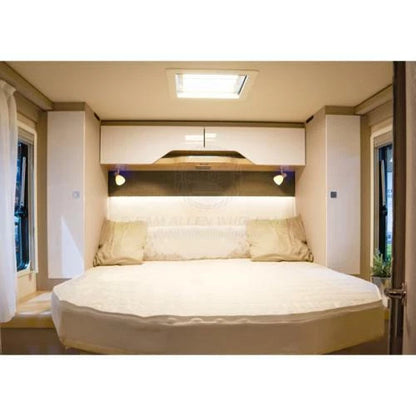 Caravan Boat Bulkhead Light LED with USB Outlet Chrome/White