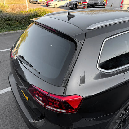 2 x Carbon Look Rear Window Side Spoiler Trim for VW Passat B8 (2015-2023)