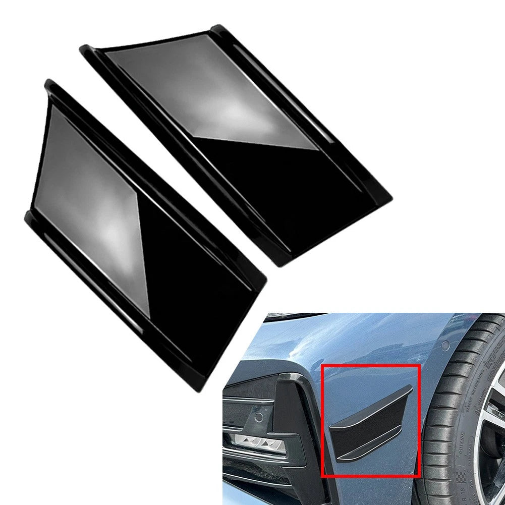 Black Front Bumper Side Splitter Spoiler for BMW 4 Series G22 G23 M Sport (20-24)