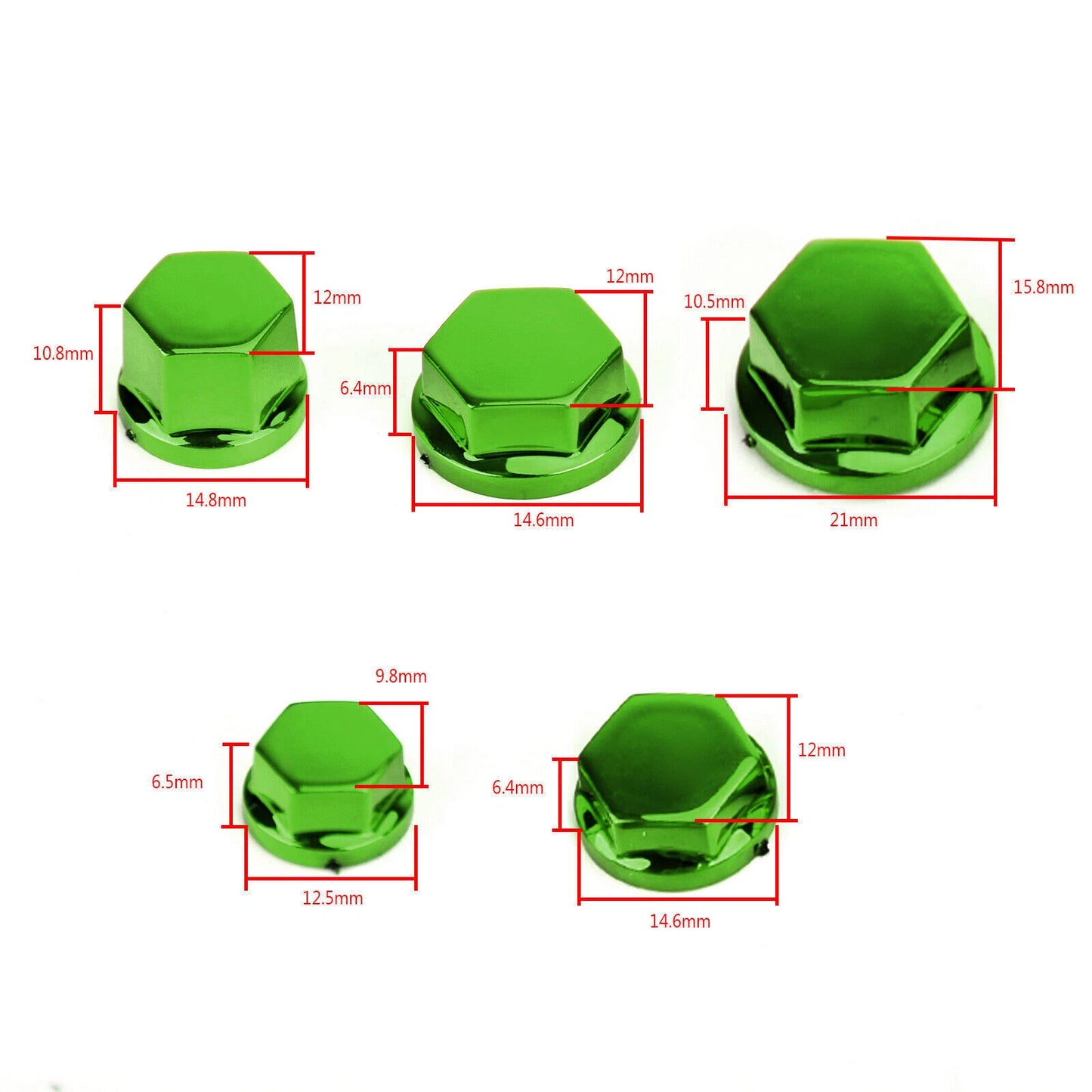 30 x Protective Caps for Hex Bolts for Kawasaki