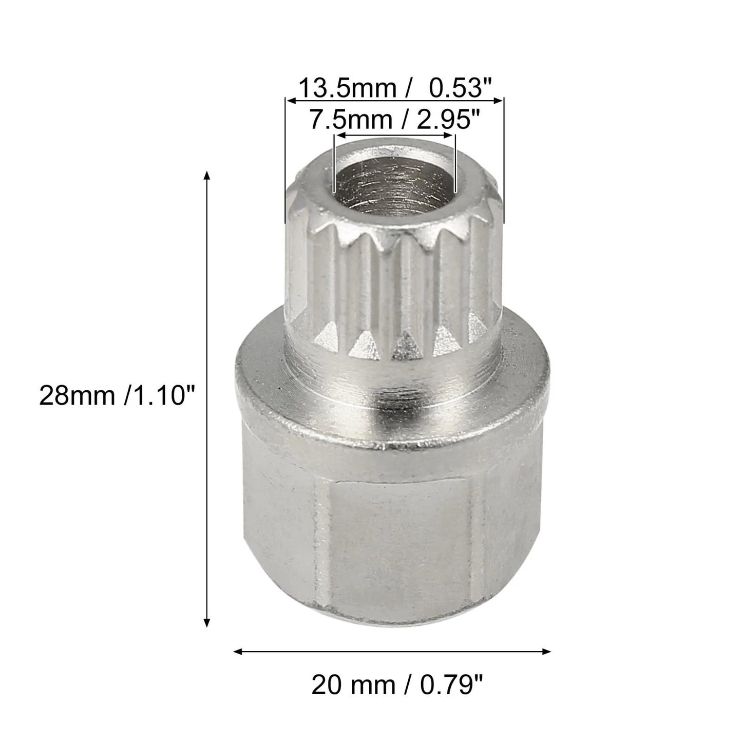 Hollow Car Anti-Theft Wheel Lock Lug Nut Key for BMW