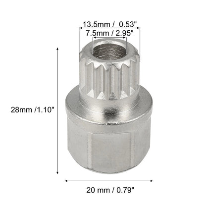 Hollow Car Anti-Theft Wheel Lock Lug Nut Key for BMW