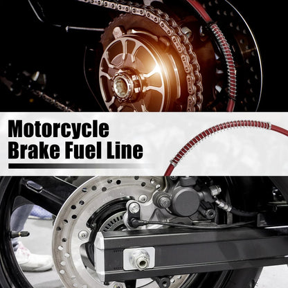 Braided Brake Clutch Oil Hose Pipe 60cm for Motorcycle Red