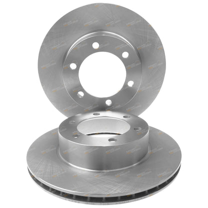 2 x Front Disc Brake Rotors for Toyota Landcruiser Prado (1996–2002)