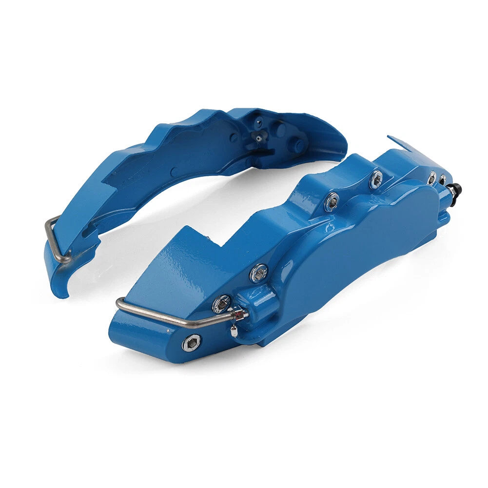 2 x Blue Universal Large Metal Car Disc Brake Caliper Covers for Make & Model
