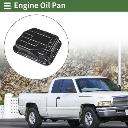 Engine Oil Pan for Dodge Ram 1500 (1996 - 2001) Iron Black
