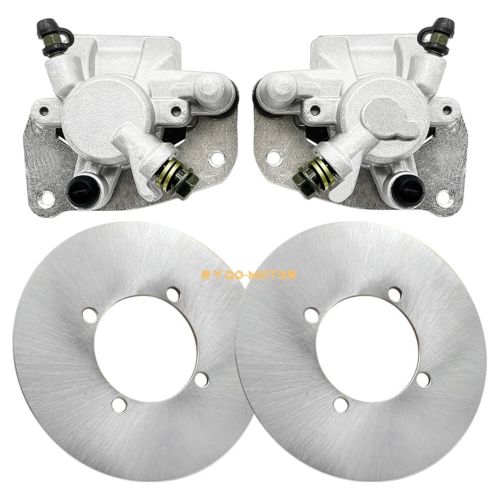 Front Brake Calipers Disc Rotors for Suzuki King Quad 400 LTA400F LTF400F