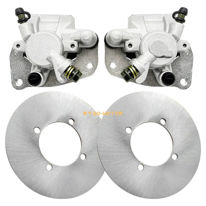Front Brake Calipers Disc Rotors for Suzuki King Quad 400 LTA400F LTF400F