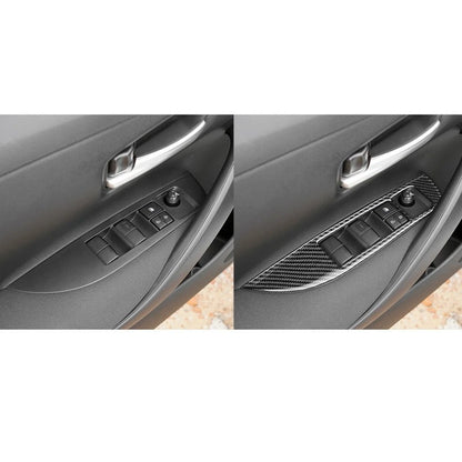 Soft Carbon Fiber Window Lift Panel Trim Kit for Toyota Corolla 2019-2024