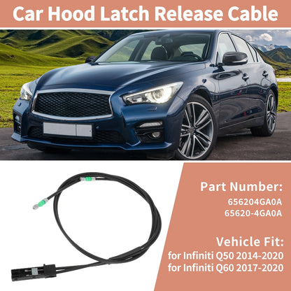 Front Hood Release Cable for Infiniti Q50 Q60 (2014-2020)