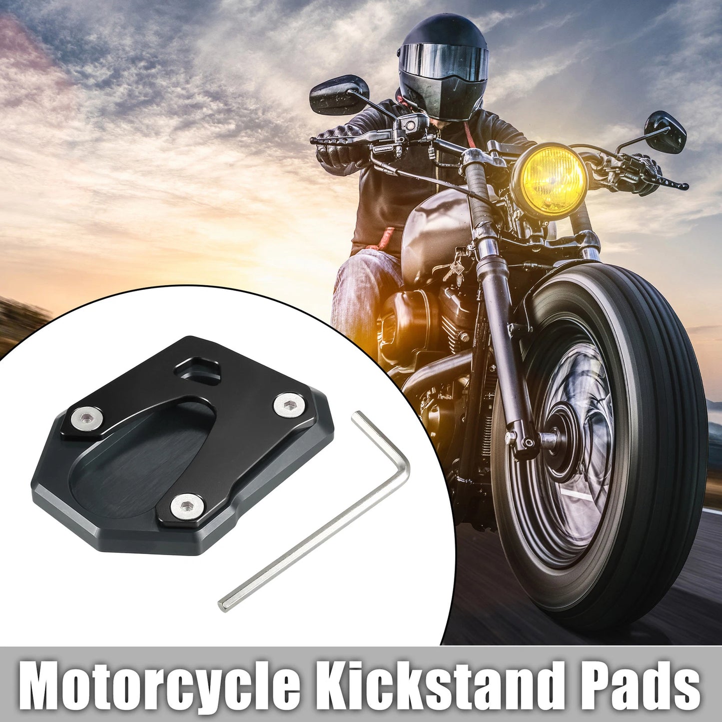 Motorcycle Kickstand Pad Set Aluminum Alloy for Honda Monkey 125 (2018-2023)