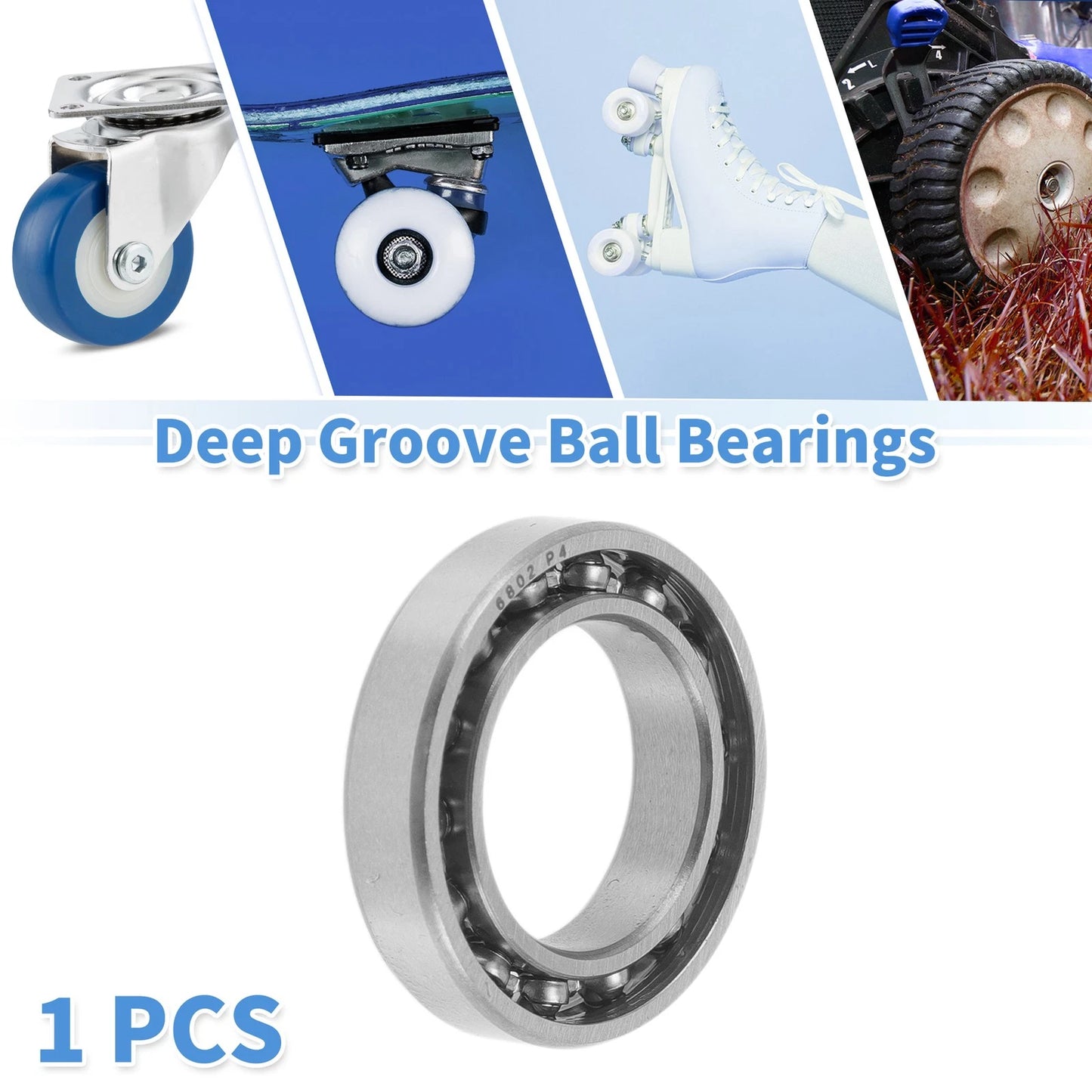 15x24x5mm Deep Groove Ball Bearings for Scooter Skateboard Wheel