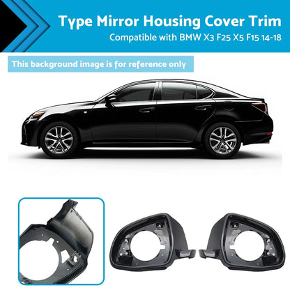 Gloss Black Mirror Caps for BMW X3 X4 X5 X6 F25 F15 F26 F16 (2014-2018)