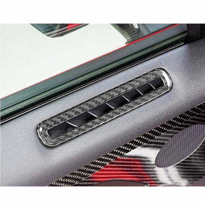 Dry Carbon Fiber Door L&R Air Outlet Vent Frame Trim for Ford Mustang 2024