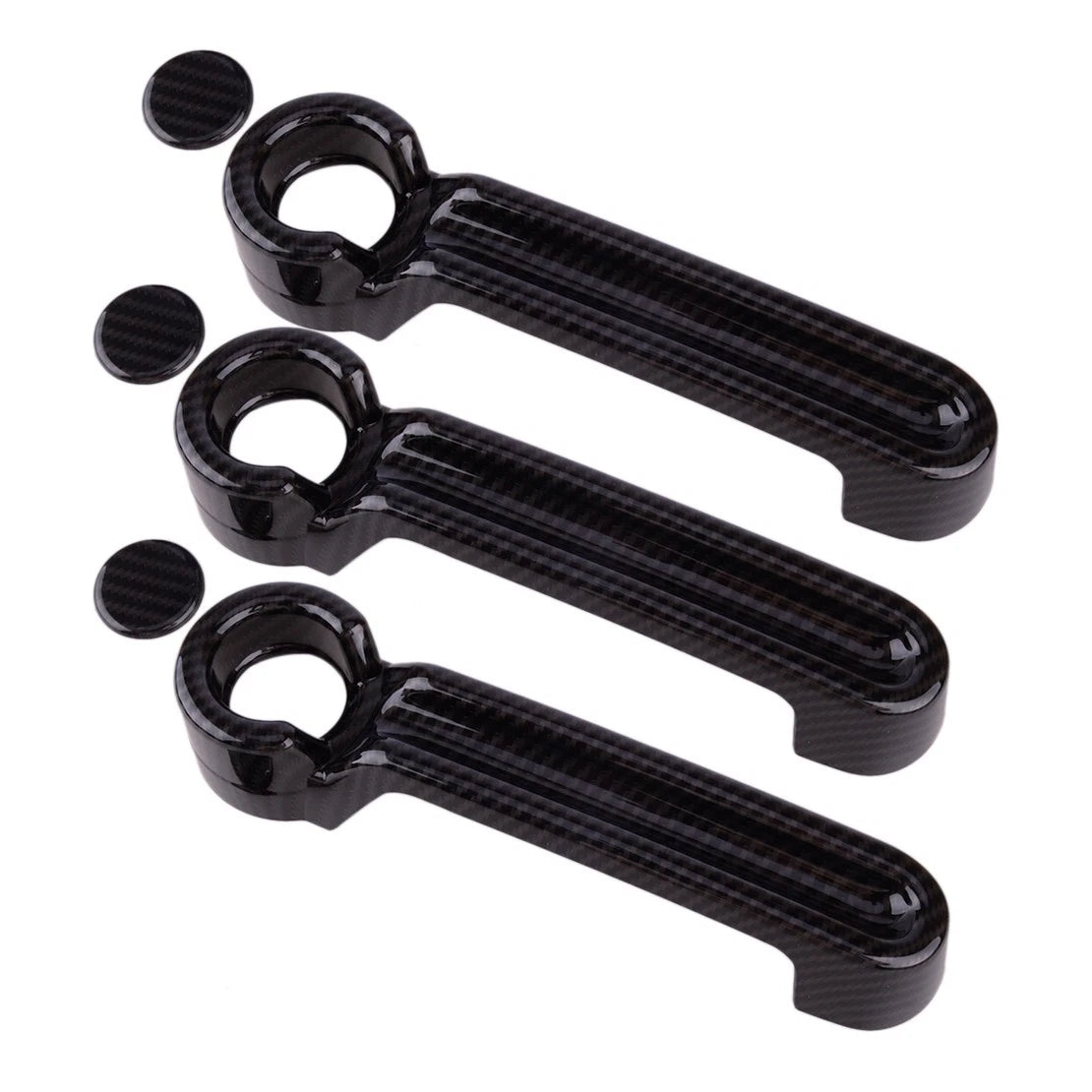 Carbon Fiber Door Handle & Tailgate Cover Overlays for Jeep Wrangler JK JKU