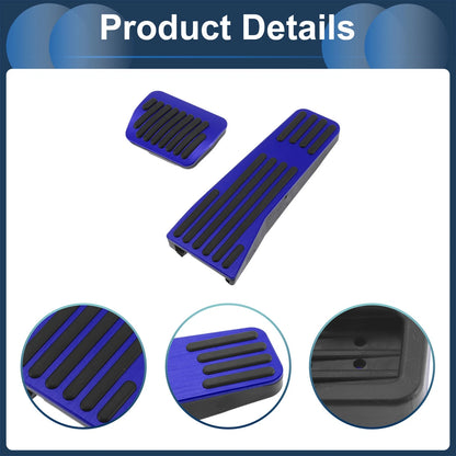 Automatic Foot Accelerator Pedal Covers Aluminum Alloy Blue