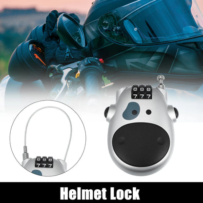 Lock / Portable / 3-Digit Security Resettable Lock for Motorcycle Helmet