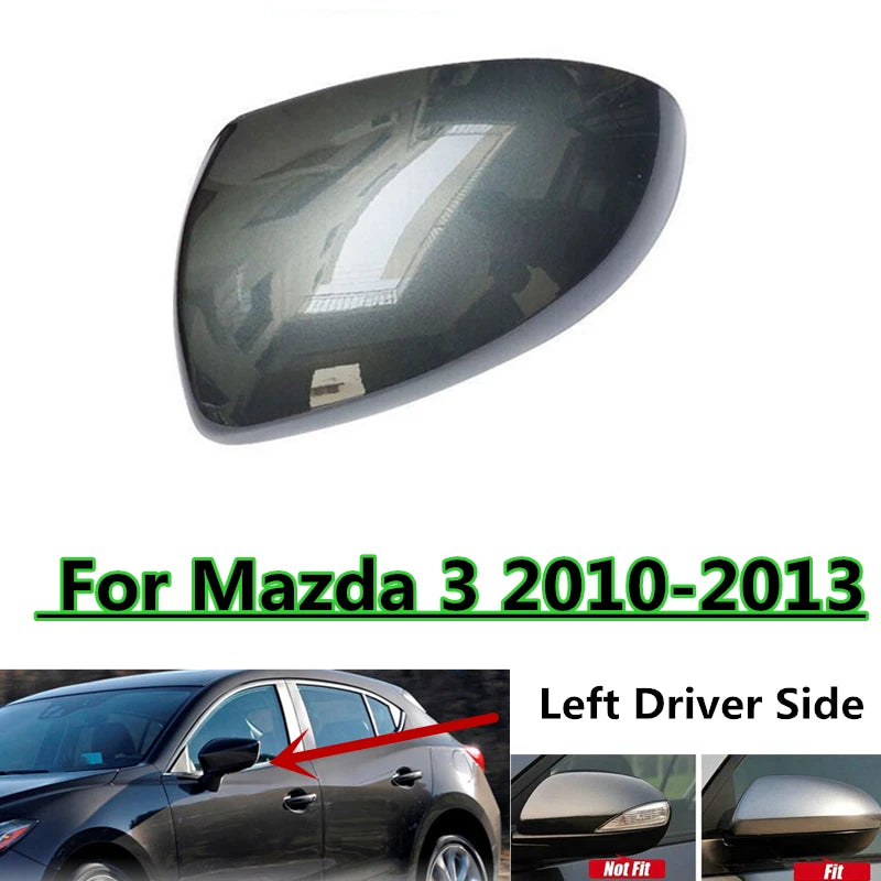 Left Driver Side Mirror Cover No-Signal Cap for Mazda 3 (2010–2013)