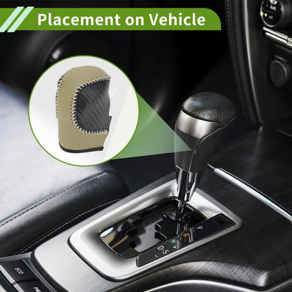 Black Carbon Fiber Gear Shift Knob Cover for Honda Accord