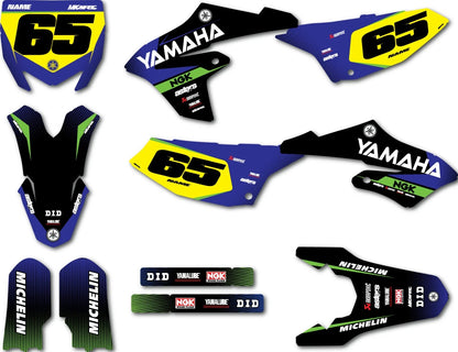 Custom Graphic Kit Warsaw Style Decals for Yamaha YZ 65