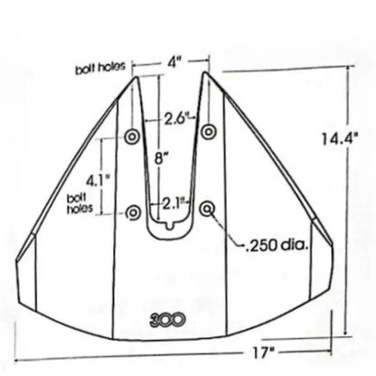 Hydrofoil Stabilizer for Yamaha/Mercury/Johnson 40-350HP Outboard Blue