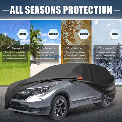 Waterproof 210D-PU Oxford Car Cover for Honda CRV (1995-2023) with Zipper