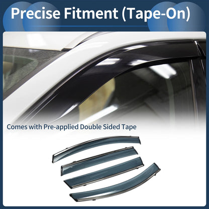Window Deflectors for Ford Edge Side Window Vent Visors Black 2015-2024