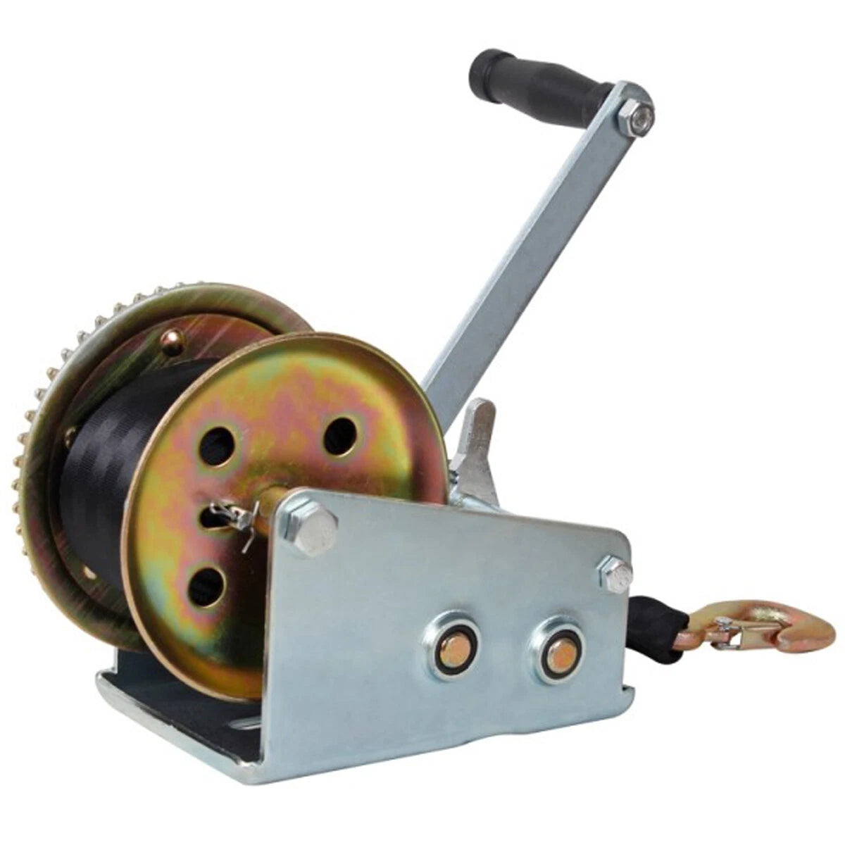 3000LBS Hand Winch 1-Way 8M Synthetic Strap for Pickup ATV Boat Trailer (N/A)