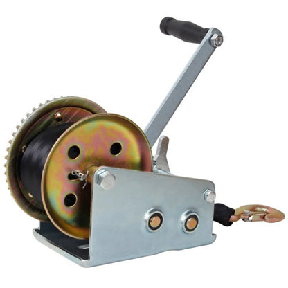 3000LBS Hand Winch 1-Way 8M Synthetic Strap for Pickup ATV Boat Trailer (N/A)