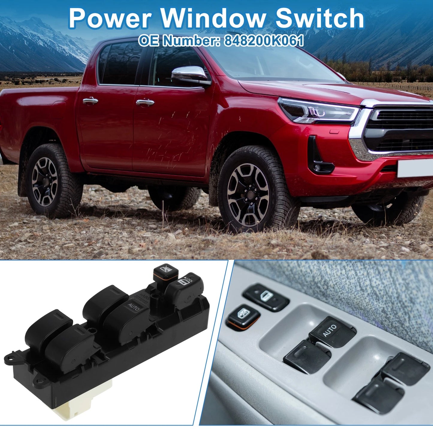 Power Window Switch for Toyota Hilux (2004-2007, 2009-2015)
