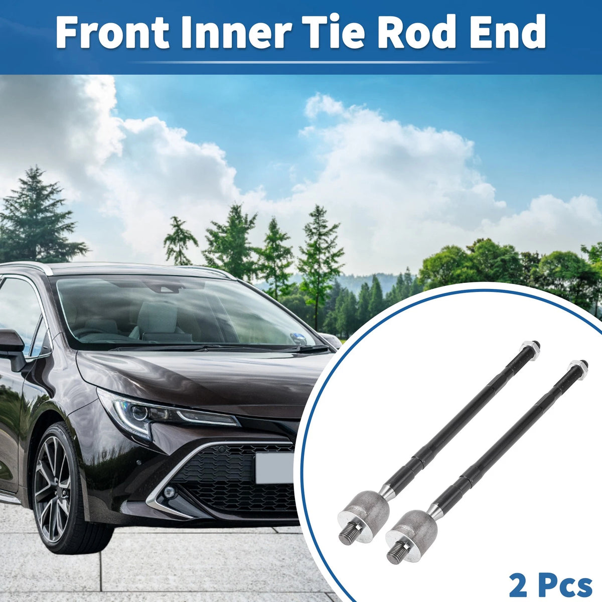 Front Inner Tie Rod Ends for Toyota RAV4, Corolla, Chevrolet Prizm