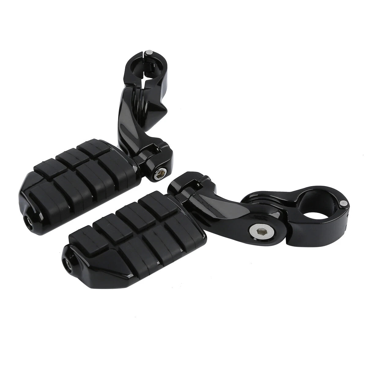 1.25" Adjustable Highway Short Angled Foot Pegs for Harley