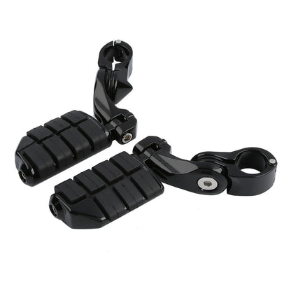 1.25" Adjustable Highway Short Angled Foot Pegs for Harley