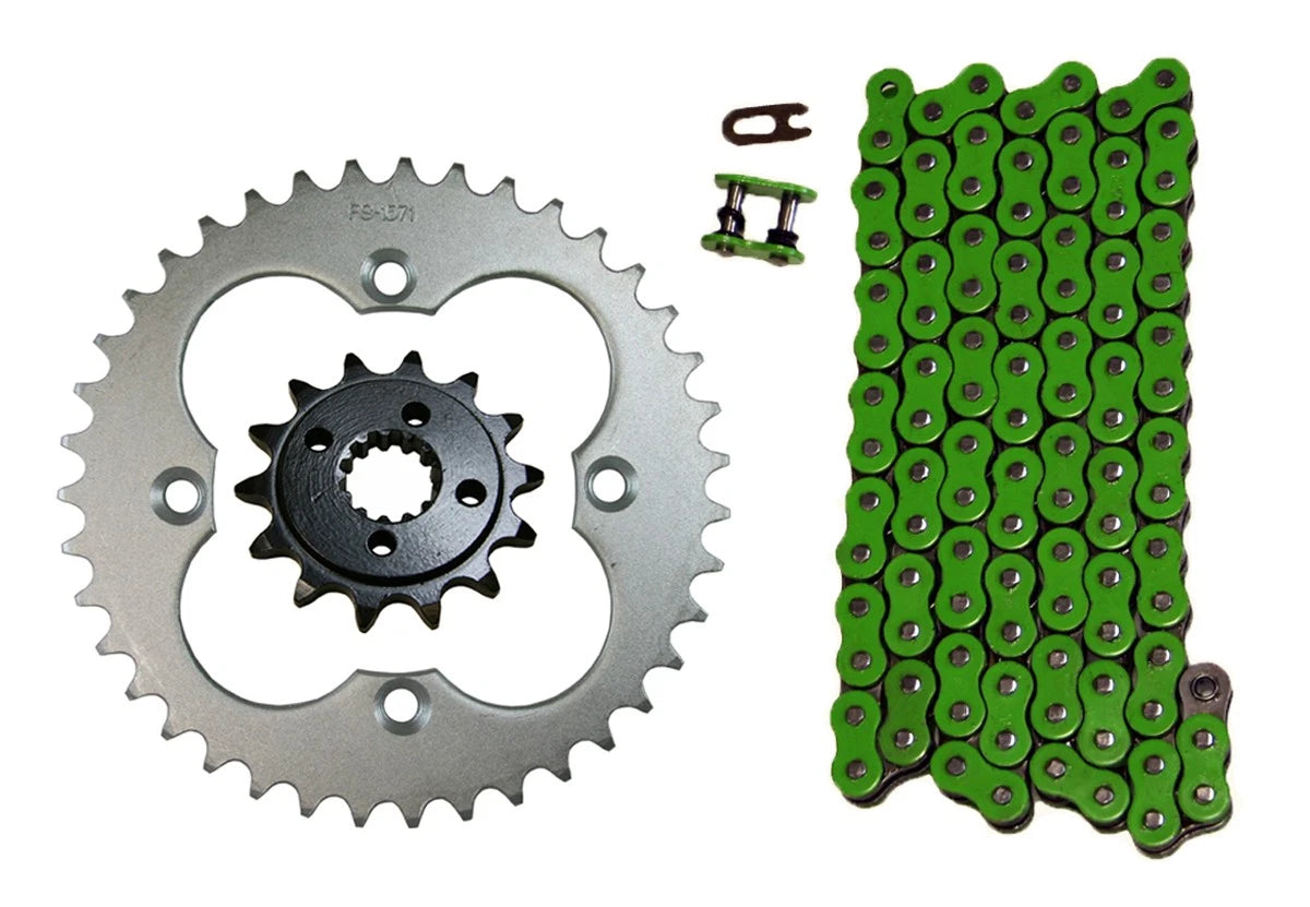 Green 520x94 O-Ring Chain & 14/39Sprockets for Honda TRX400EX/TRX400X (2005–2014)