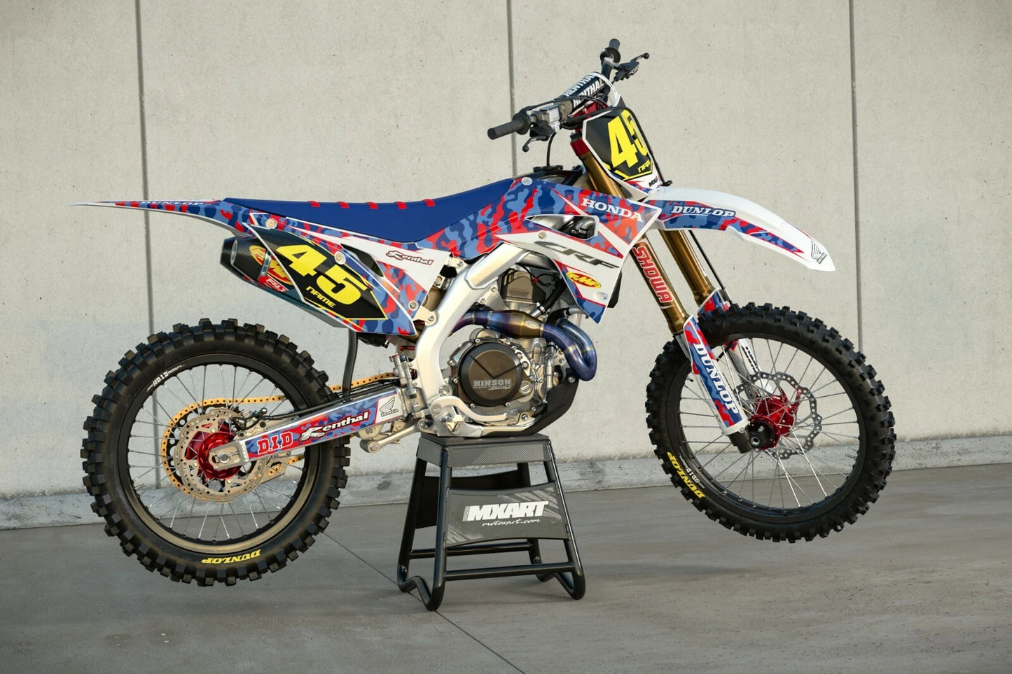 Custom Graphics Full Kit for Honda CRF 100 (2004-2010) HAWK Style Stickers