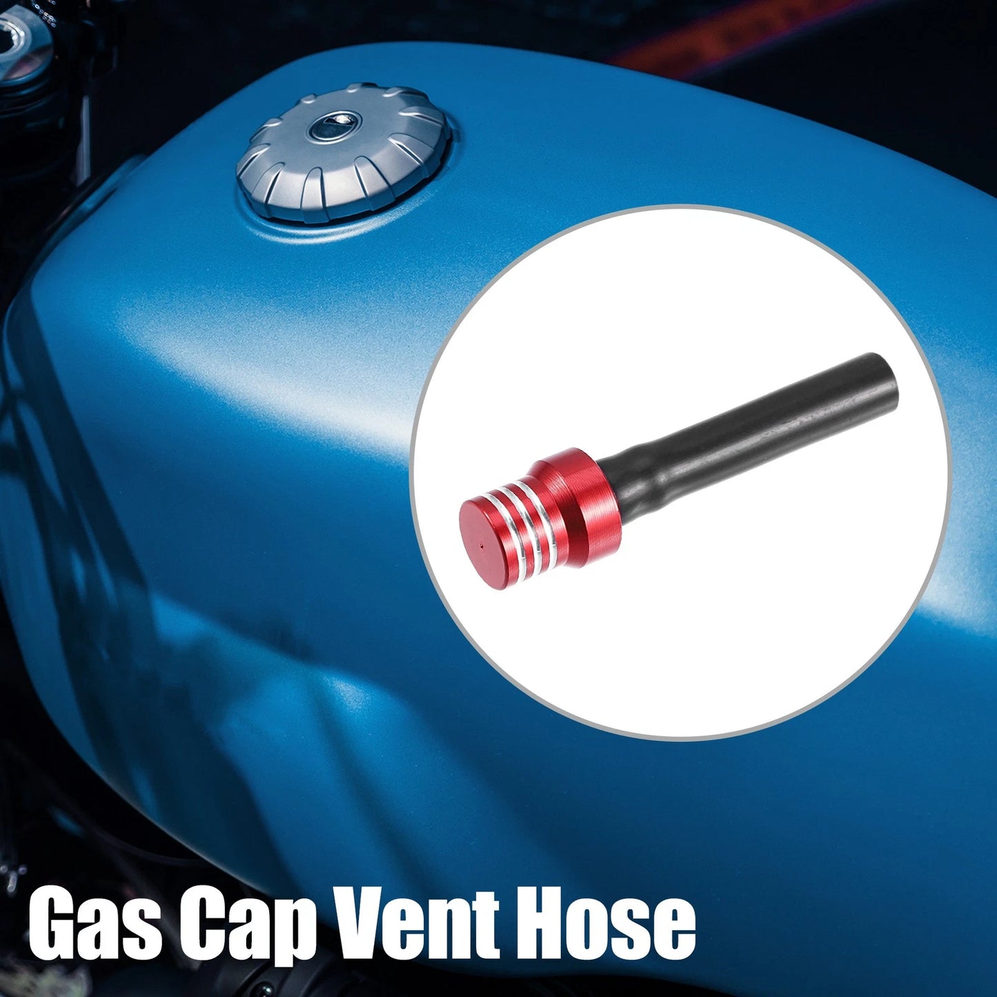 3 x Motorcycle Fuel Gas Tank Cap Tube Air Vent Breather Valve Hose Red for Motorcycle
