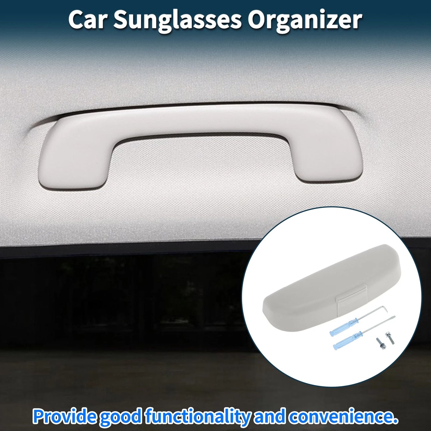 Sunglasses Case for Mitsubishi Lancer Eyeglasses Holder Storage Box Grey