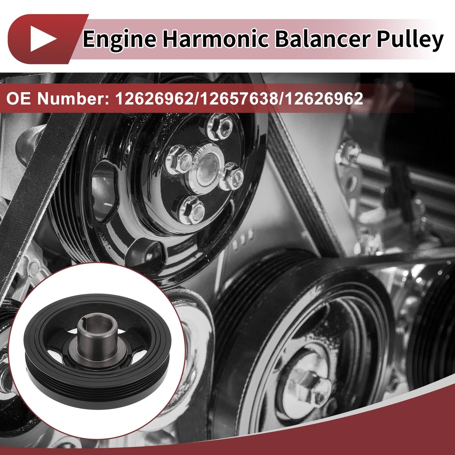 Engine Harmonic Balancer Crankshaft Pulley for GMC Terrain (2018–2020)