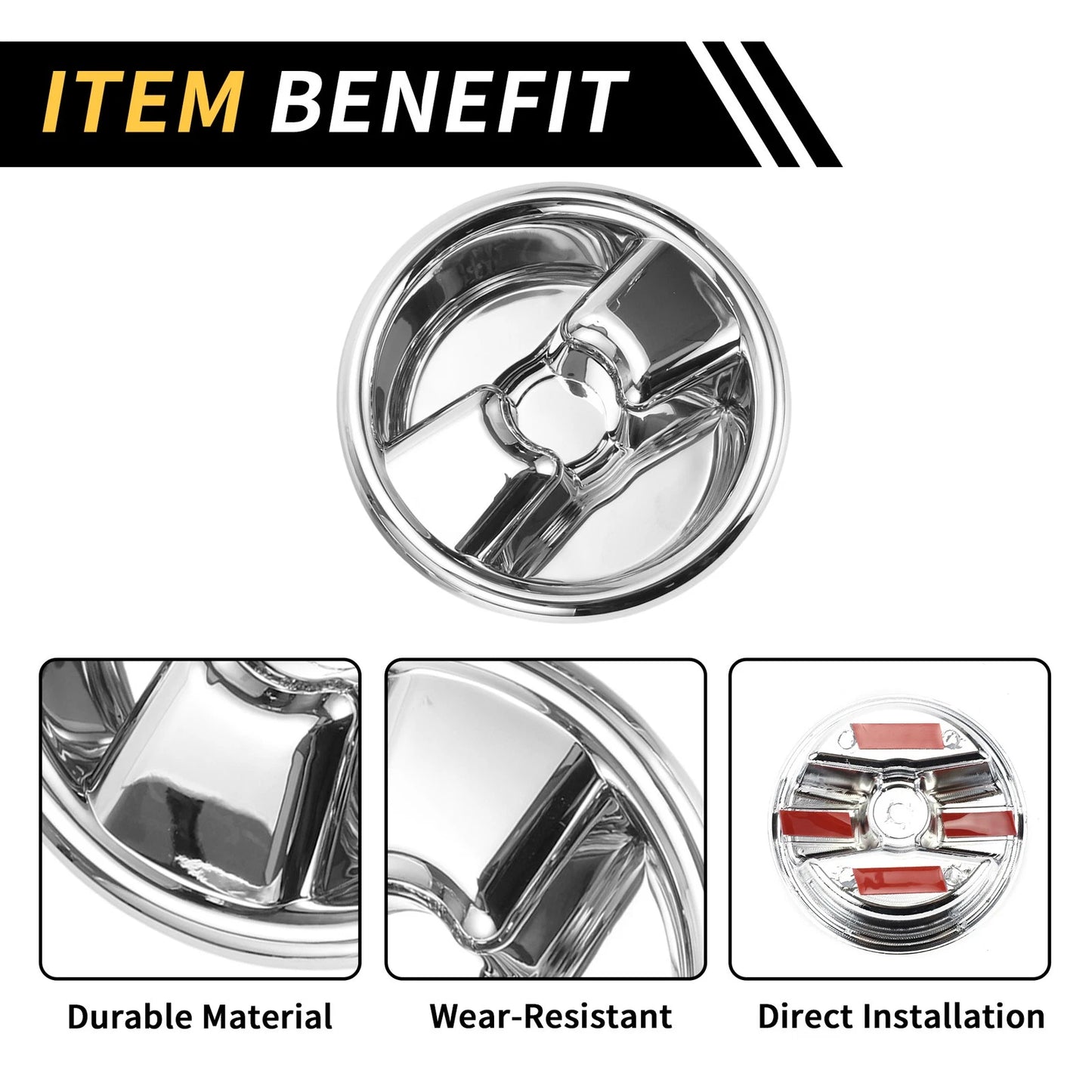 Roof Mounting Knob Screw Cover for Jeep Wrangler JK (2007-2017) Silver Tone