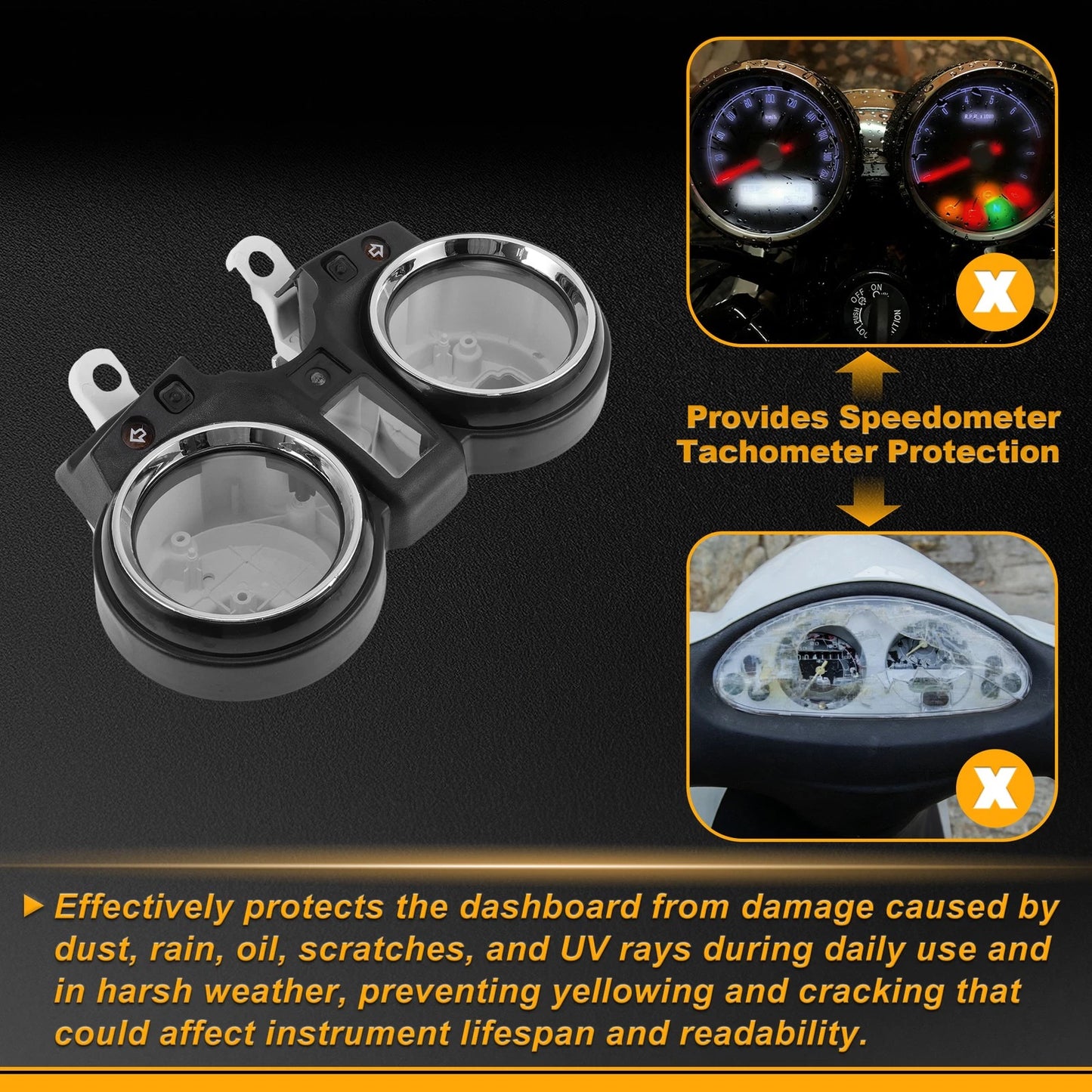 Speedometer Gauge Cover Plastic 1 pc for Honda Hornet 600 (2004–2006)