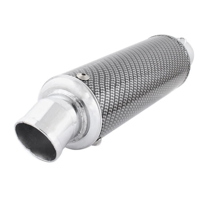 Exhaust Muffler Pipe 2" Inlet Dia Round Tip Tail 35cm Length for Motorcycle