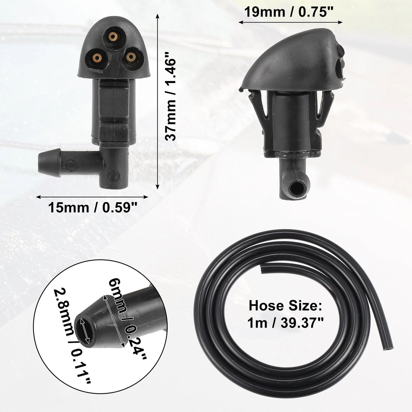 1 x Set Windshield Washer Nozzles Wiper Spray Kit for Chevrolet Cruze