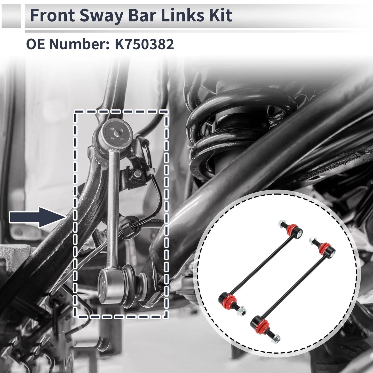 Front Stabilizer Bar Links 2 Pcs for DODGE JOURNEY (2009-2020)