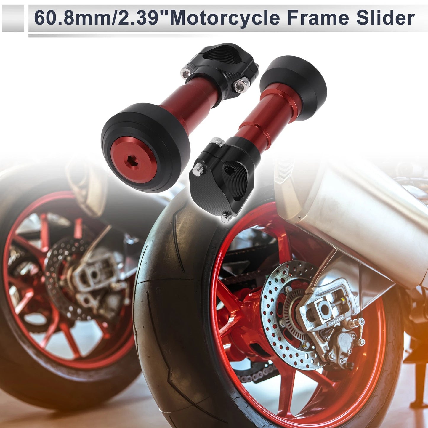 Slider Frame 2x Aluminum Alloy Red Motorcycle Slider for Motorcycle