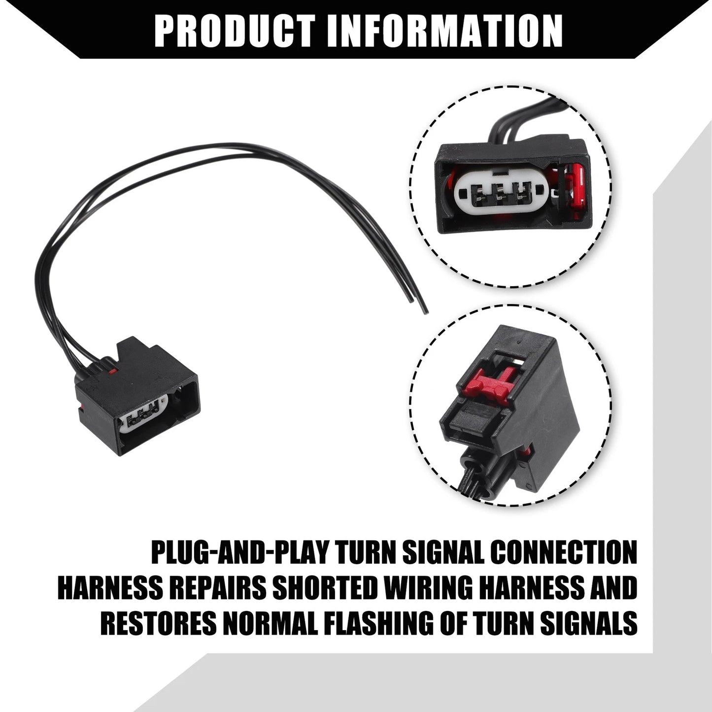 Turn Signal Light Connector Plug Harness for Jeep Wrangler JK (2007-2018)