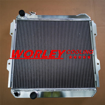 44mm Radiator + Black Hoses for Toyota Hilux LN60 LN61 LN65 (1988-1997)