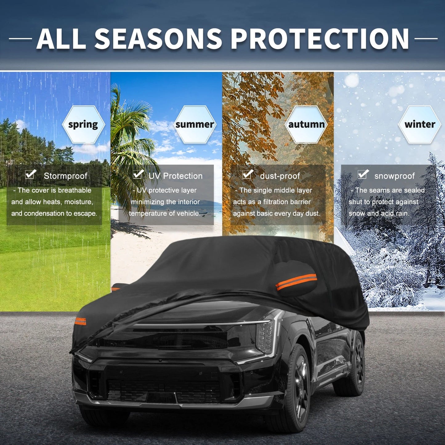 Waterproof Aluminum Film Car Cover for Kia EV9 (2024)