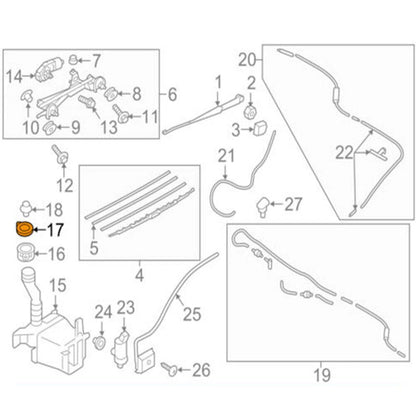 Windscreen Washer Bottle Cap for Subaru Crosstrek Forester Impreza WRX STI