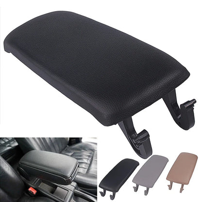 Leather Center Console Armrest Cover for 2000-2007 Audi A4 A6 S4 Black
