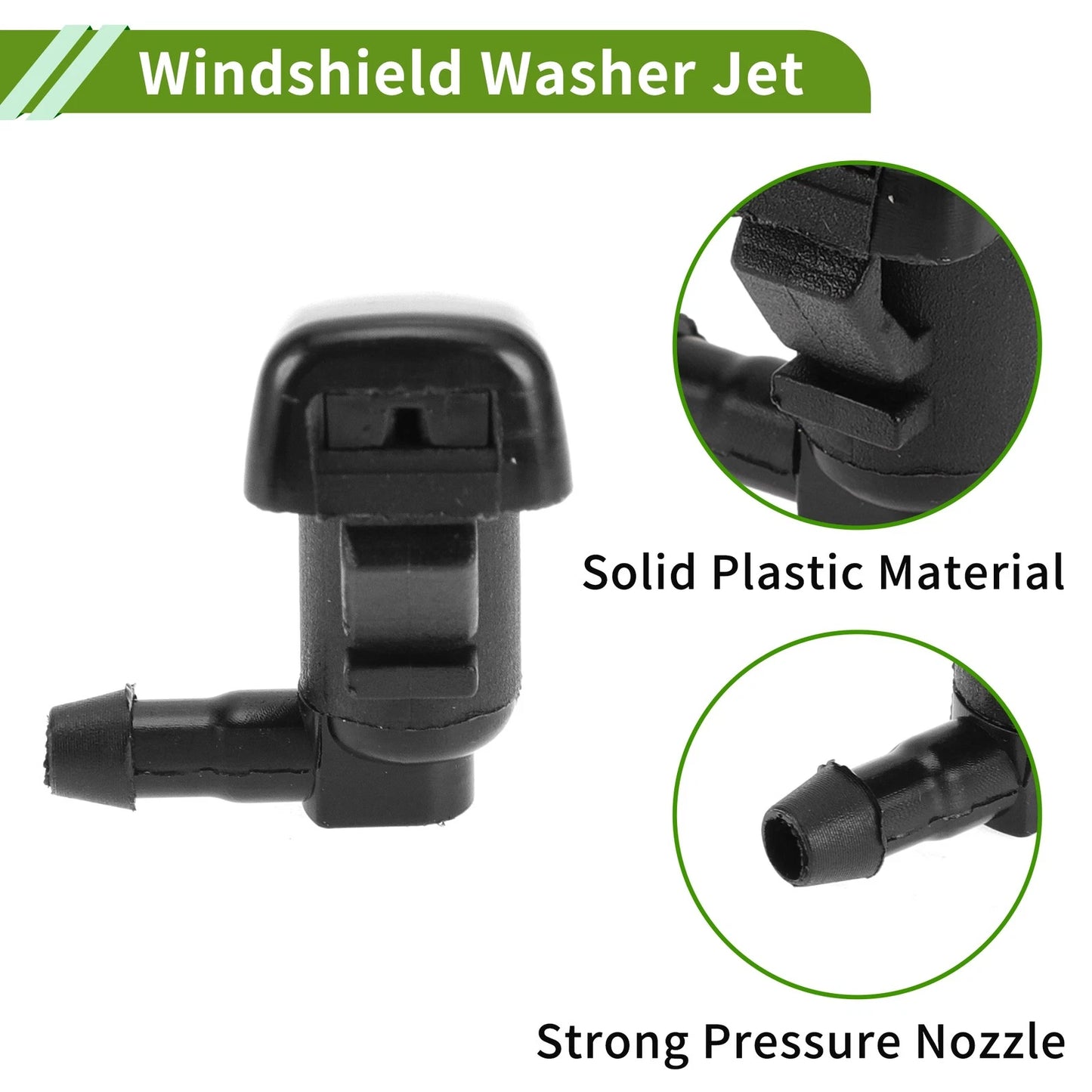 1 Set Windshield Washer Nozzle With Hose Connector for Chevrolet